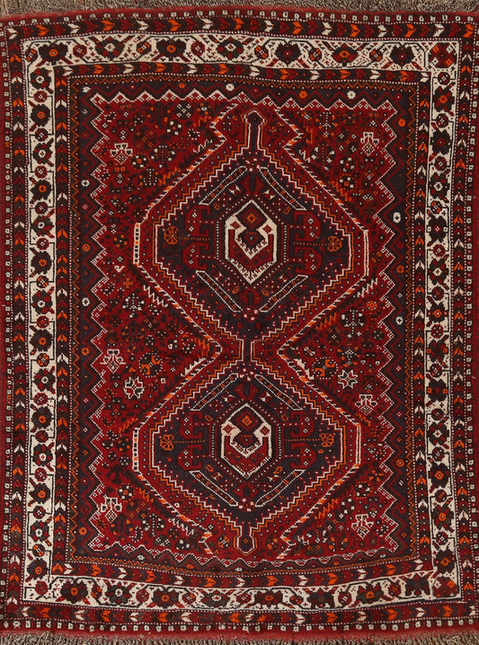 Tribal Red Shiraz Persian Area Rug 5x7