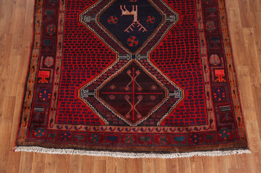 Red Animal Pictorial Malayer Persian Area Rug 5x9