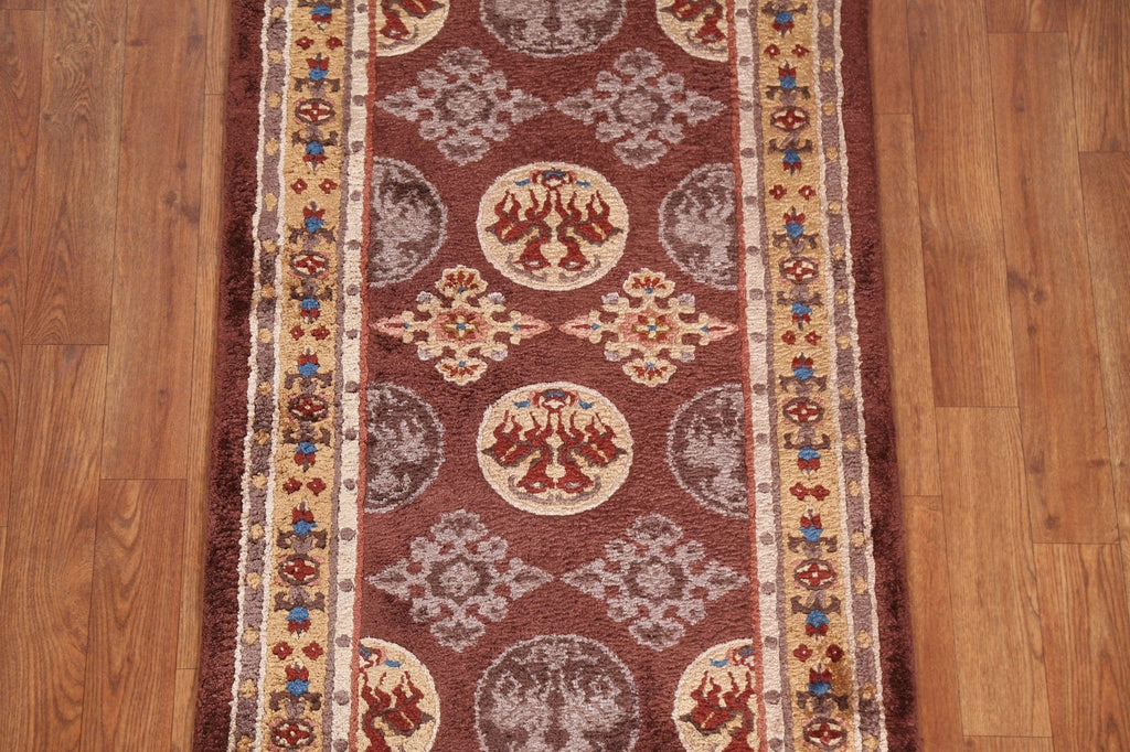 Geometric Art Deco Oriental Wool Rug 2x5