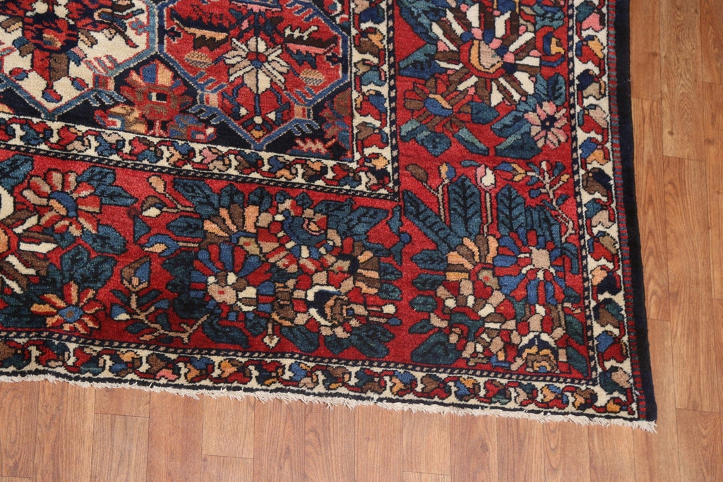 Antique Vegetable Dye Bakhtiari Shalamzar Persian Rug 12x17