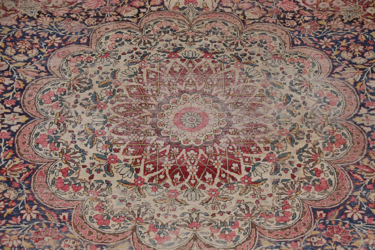 Pre-1900 Antique Vegetable Dye Kerman Lavar Persian Rug 10x12