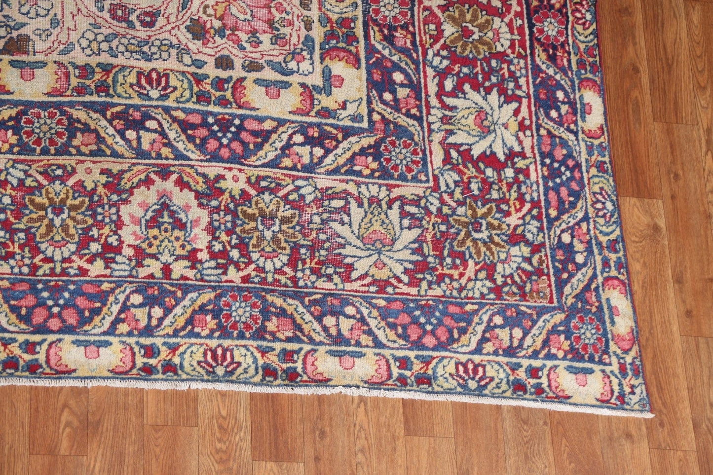 Pre-1900 Antique Vegetable Dye Kerman Lavar Persian Rug 10x12