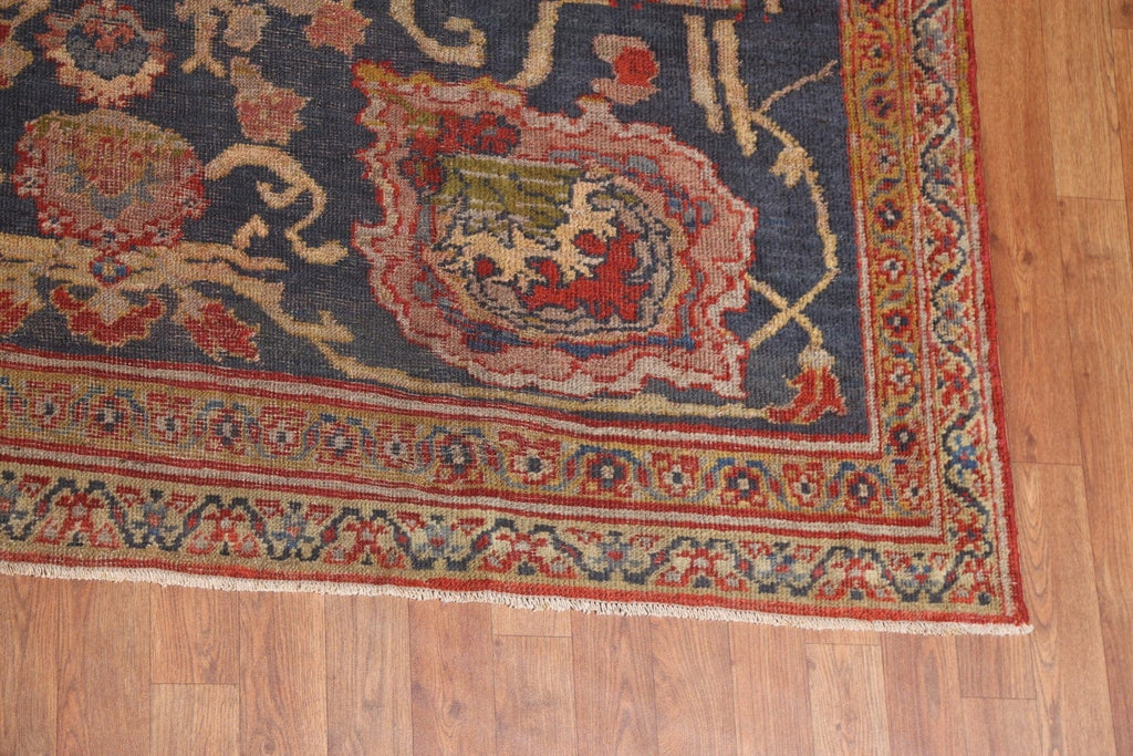 Pre-1900 Antique Vegetable Dye Sultanabad Persian Rug 12x15