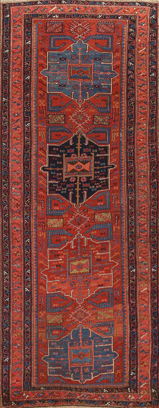 Antique Vegetable Dye Heriz Bakhshayesh Persian Rug 4x11