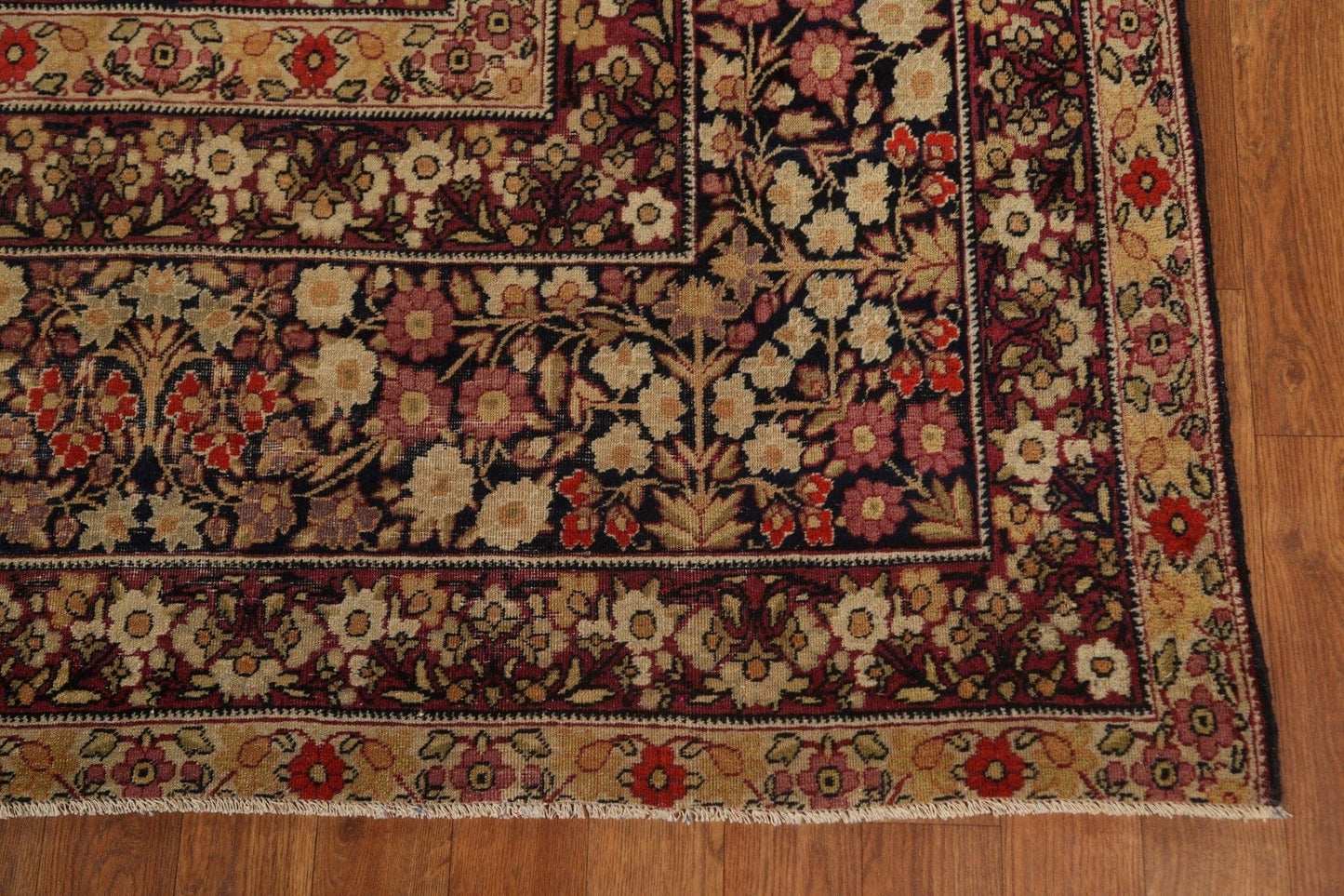 Pre-1900 Antique Vegetable Dye Kerman Lavar Persian Rug 9x13