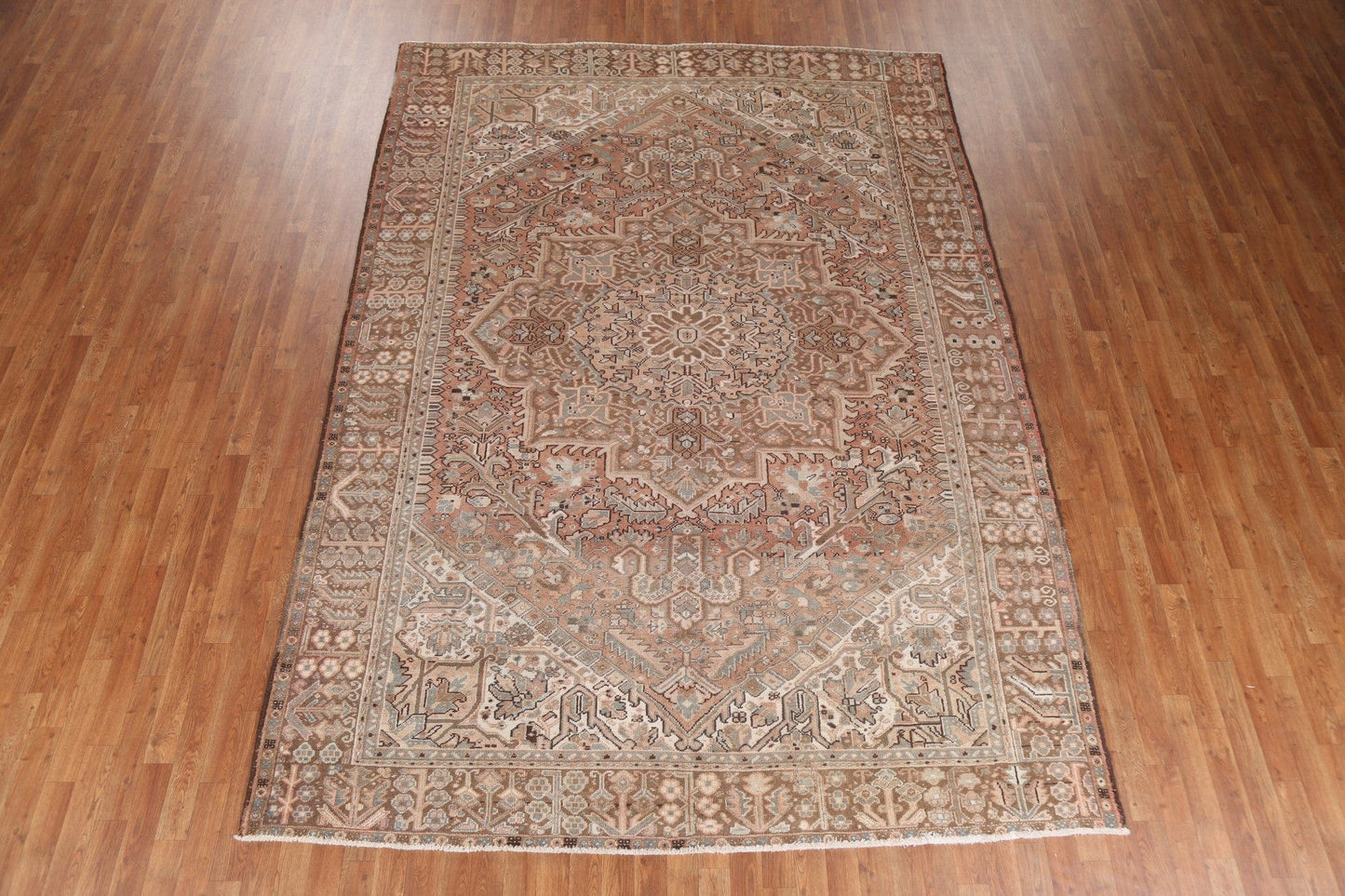 Geometric Wool Heriz Persian Area Rug 8x11