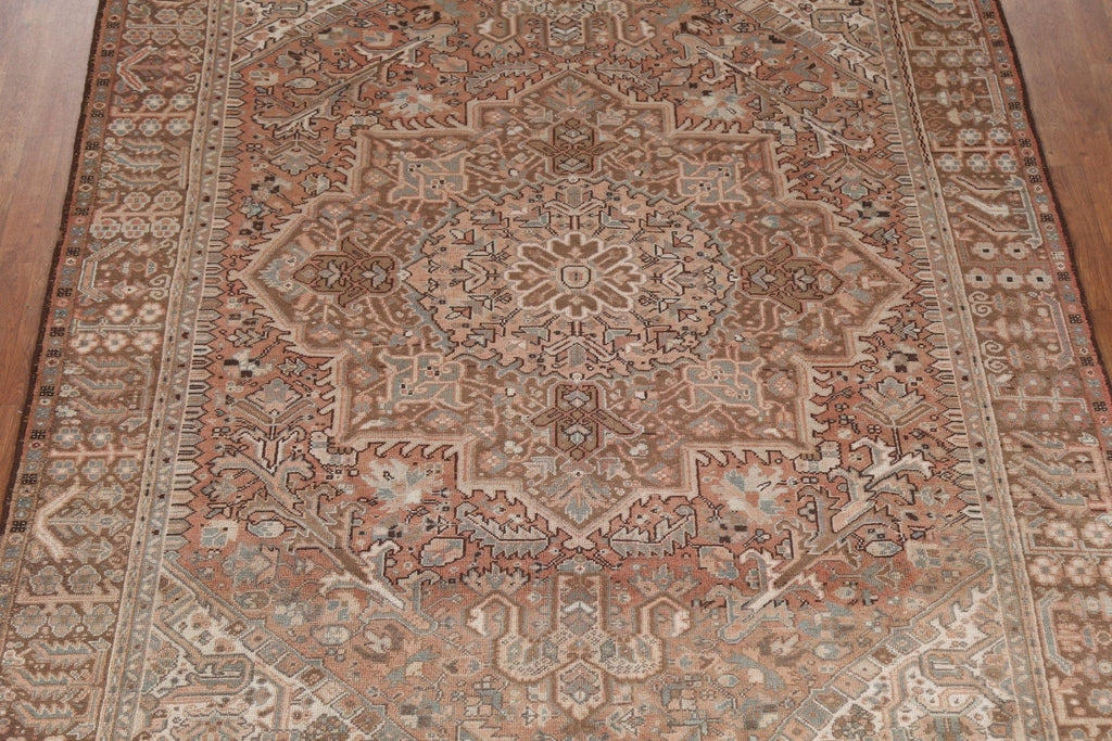 Geometric Wool Heriz Persian Area Rug 8x11