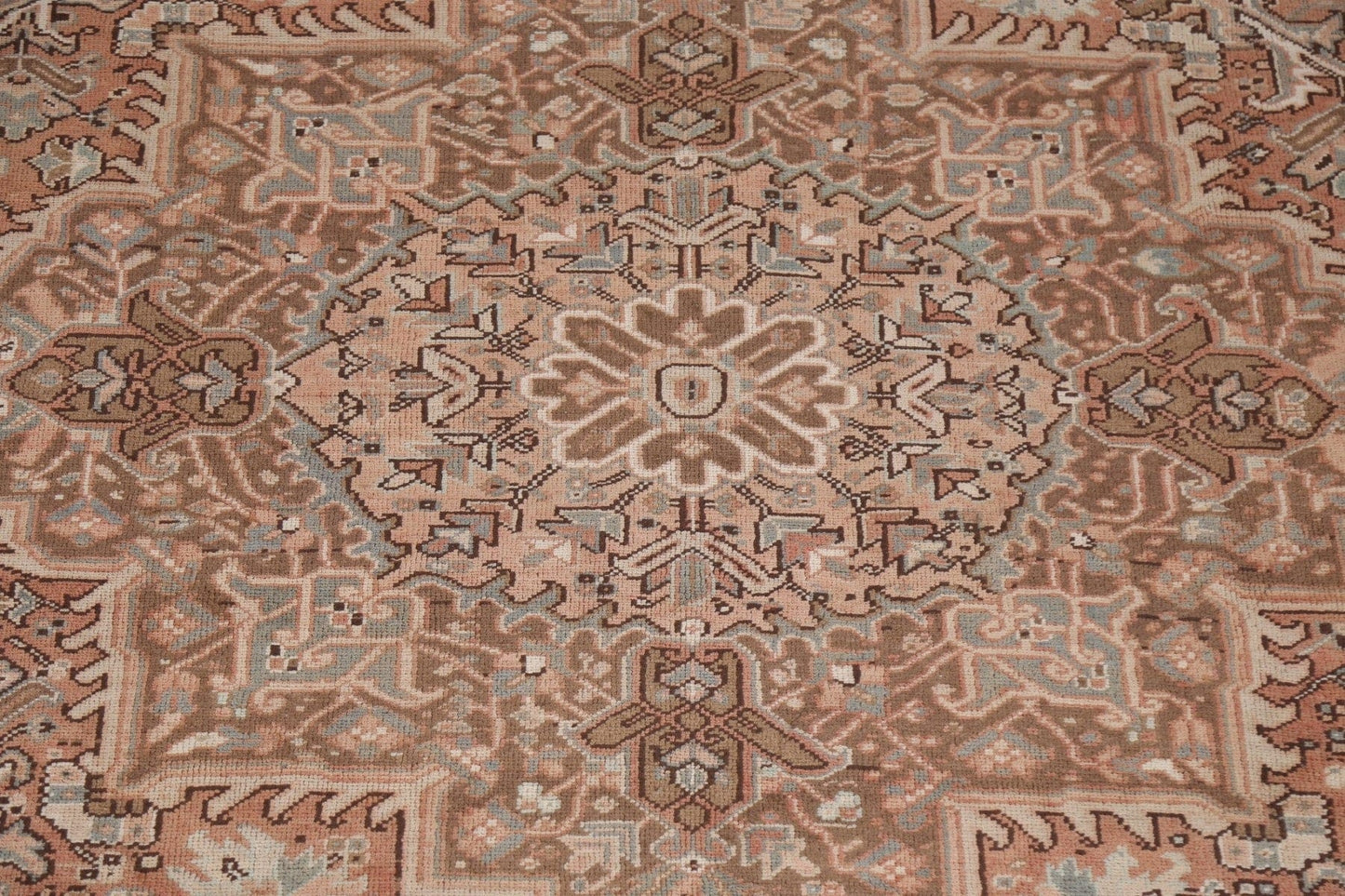 Geometric Wool Heriz Persian Area Rug 8x11