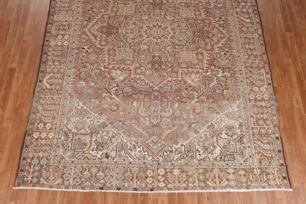 Geometric Wool Heriz Persian Area Rug 8x11