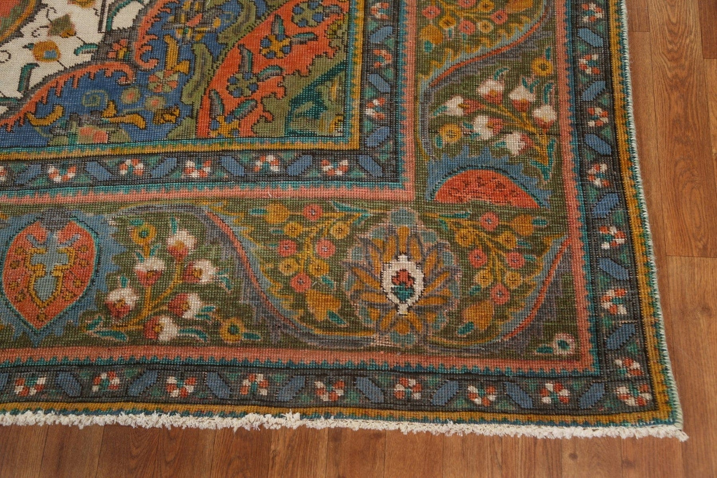 Distressed Over-Dyed Tabriz Persian Area Rug 10x12