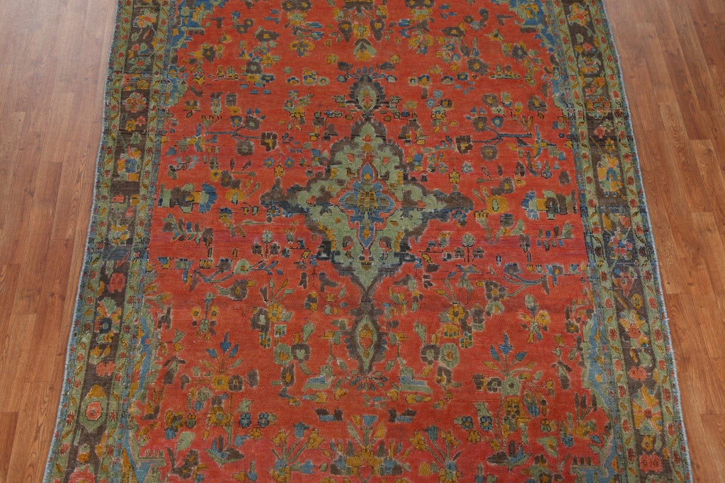 Vintage Wool Hamedan Persian Area Rug 7x10