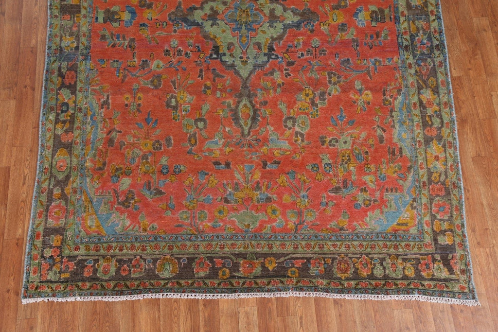 Vintage Wool Hamedan Persian Area Rug 7x10