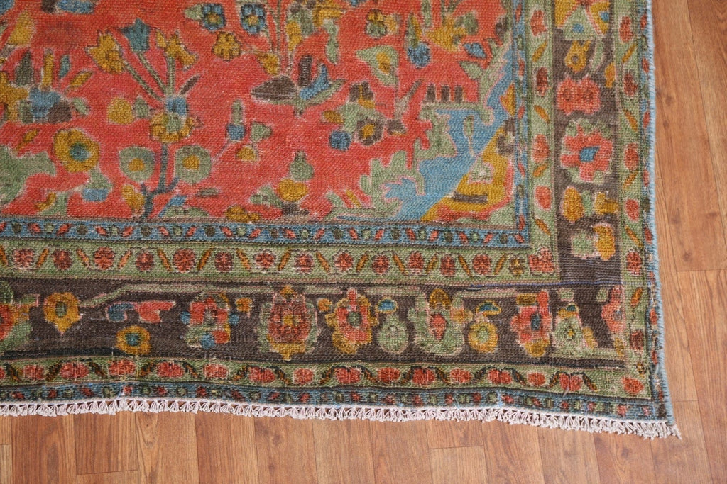 Vintage Wool Hamedan Persian Area Rug 7x10