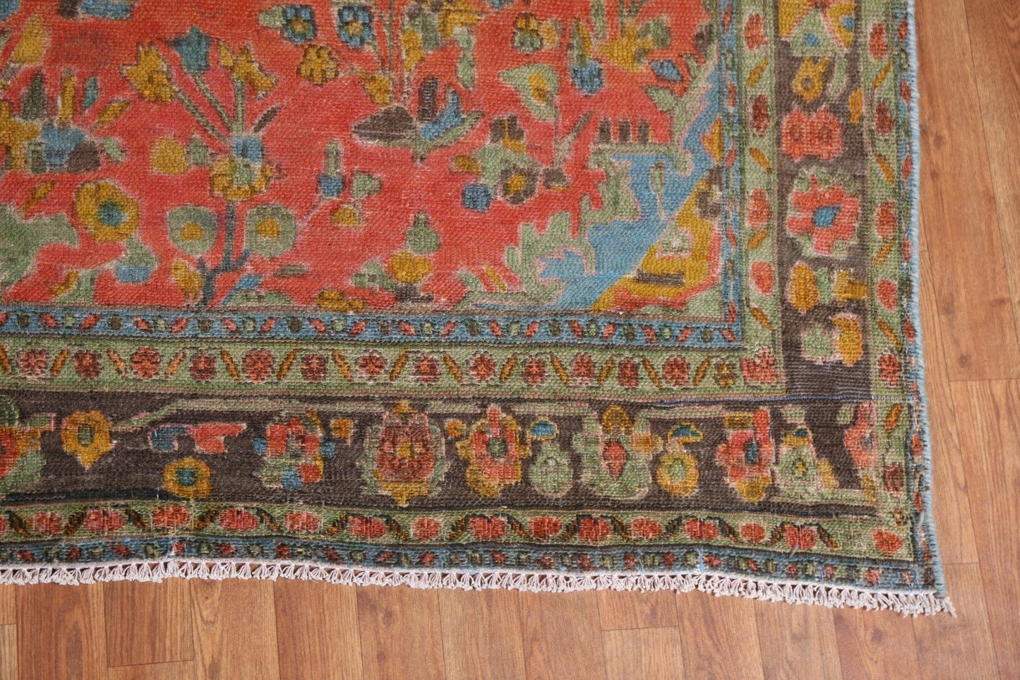 Vintage Wool Hamedan Persian Area Rug 7x10