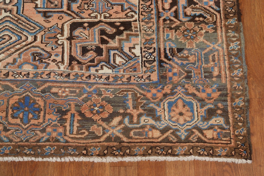 Vintage Geometric Heriz Persian Area Rug 8x11