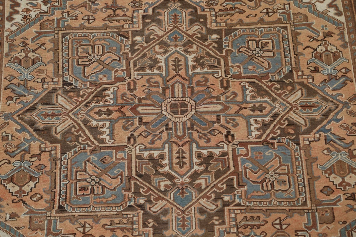 Geometric Wool Heriz Persian Area Rug 8x11