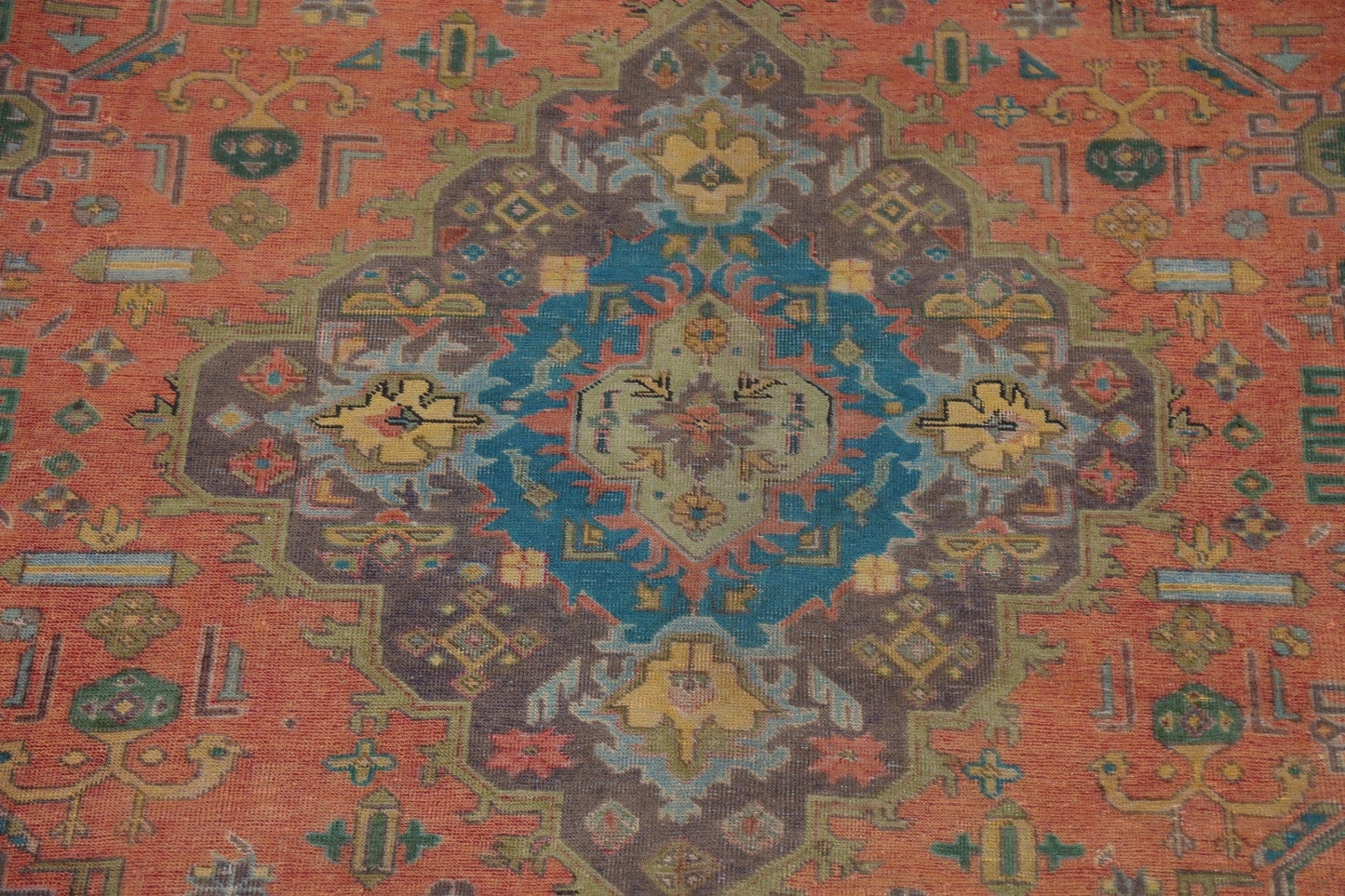 Distressed Over-Dyed Tabriz Persian Area Rug 9x12