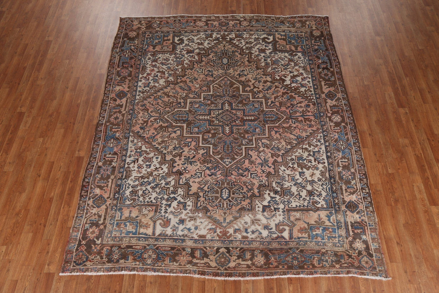 Geometric Wool Heriz Persian Area Rug 8x10