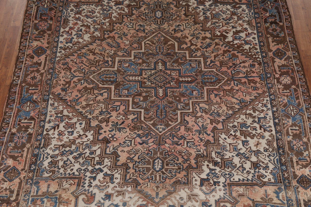 Geometric Wool Heriz Persian Area Rug 8x10