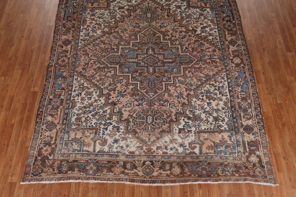 Geometric Wool Heriz Persian Area Rug 8x10