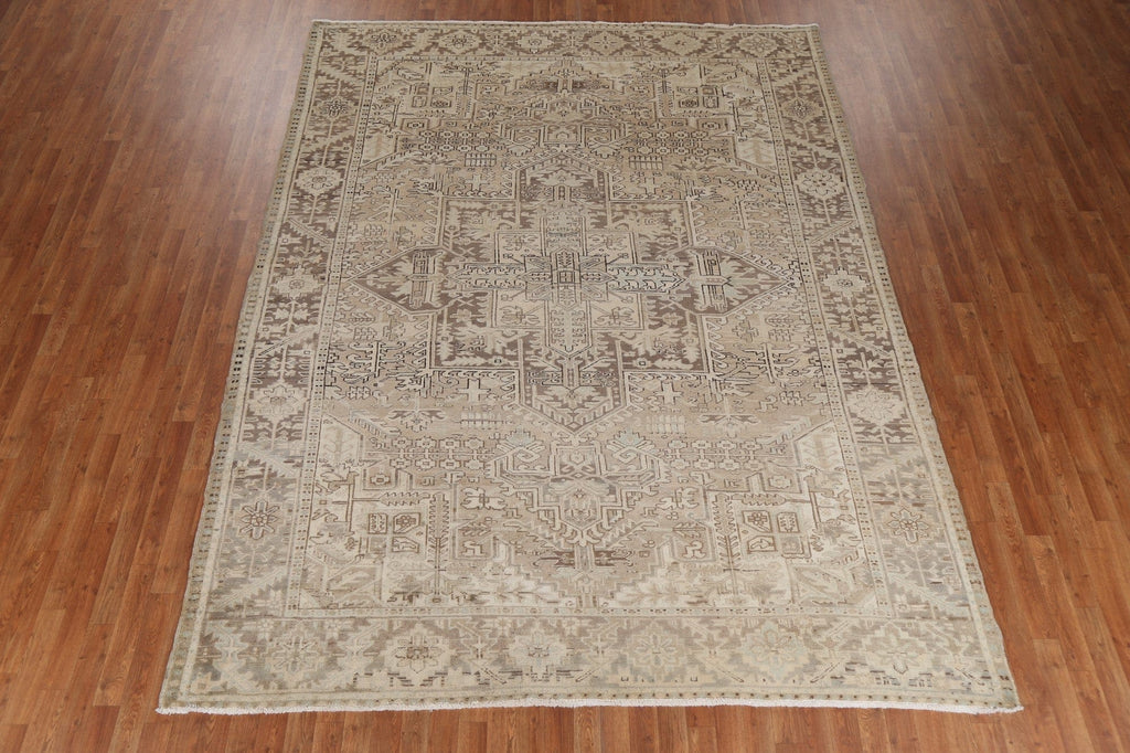 Geometric Wool Heriz Persian Area Rug 8x11