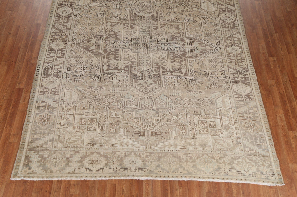 Geometric Wool Heriz Persian Area Rug 8x11