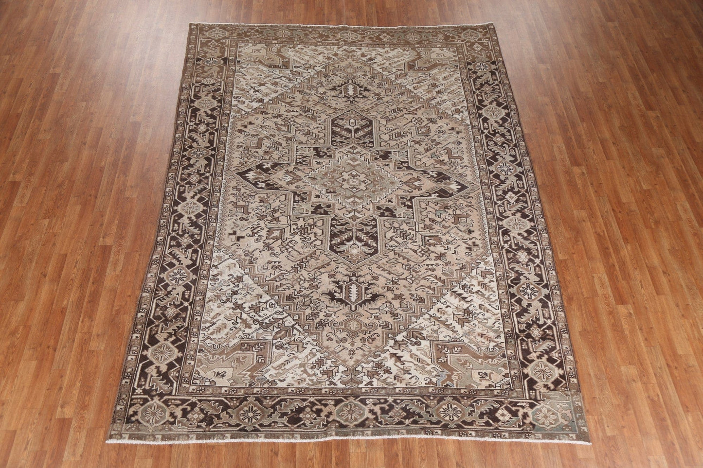 Geometric Wool Heriz Persian Area Rug 8x10