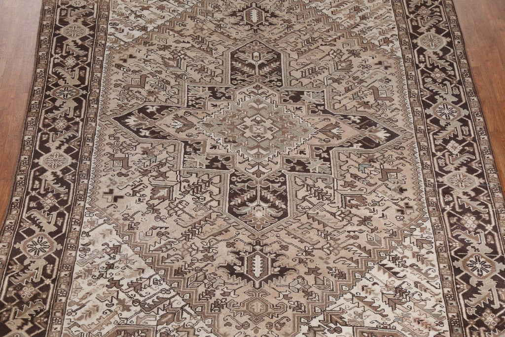 Geometric Wool Heriz Persian Area Rug 8x10