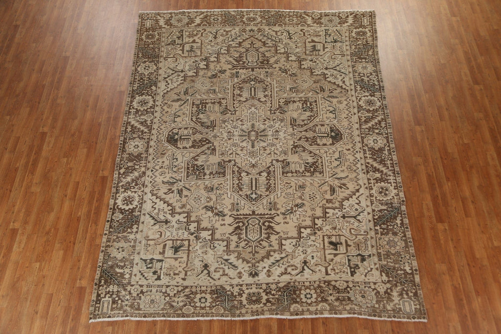 Handmade Wool Heriz Persian Area Rug 8x11