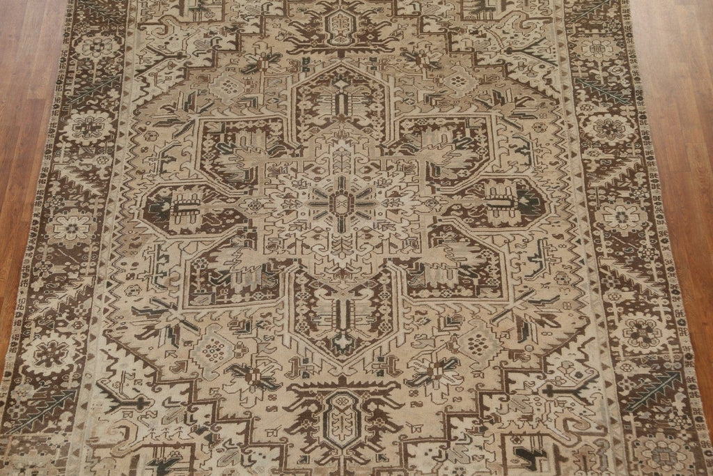 Handmade Wool Heriz Persian Area Rug 8x11