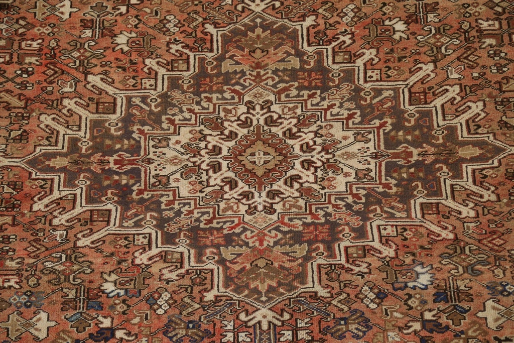 Vintage Geometric Heriz Persian Area Rug 8x11