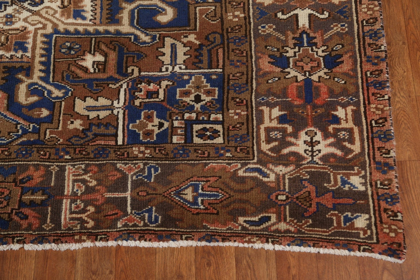 Vintage Geometric Heriz Persian Area Rug 8x11