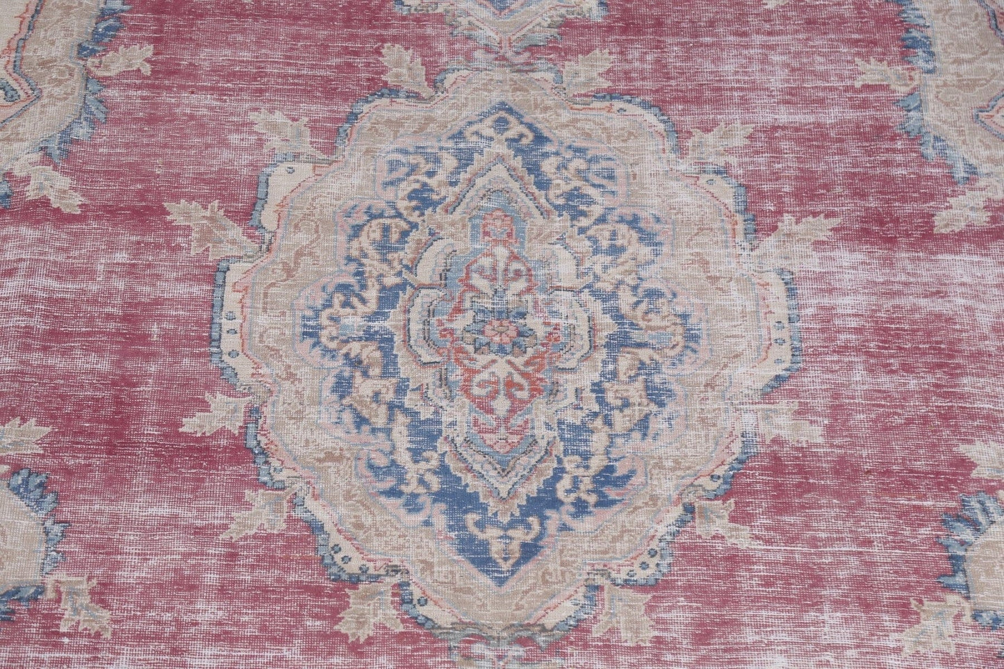 Distressed Wool Kerman Persian Area Rug 8x11