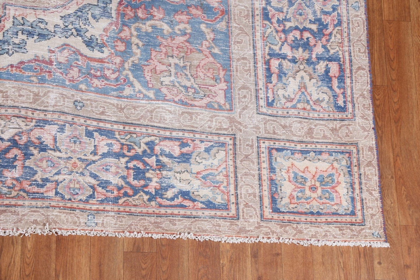 Distressed Wool Kerman Persian Area Rug 8x11