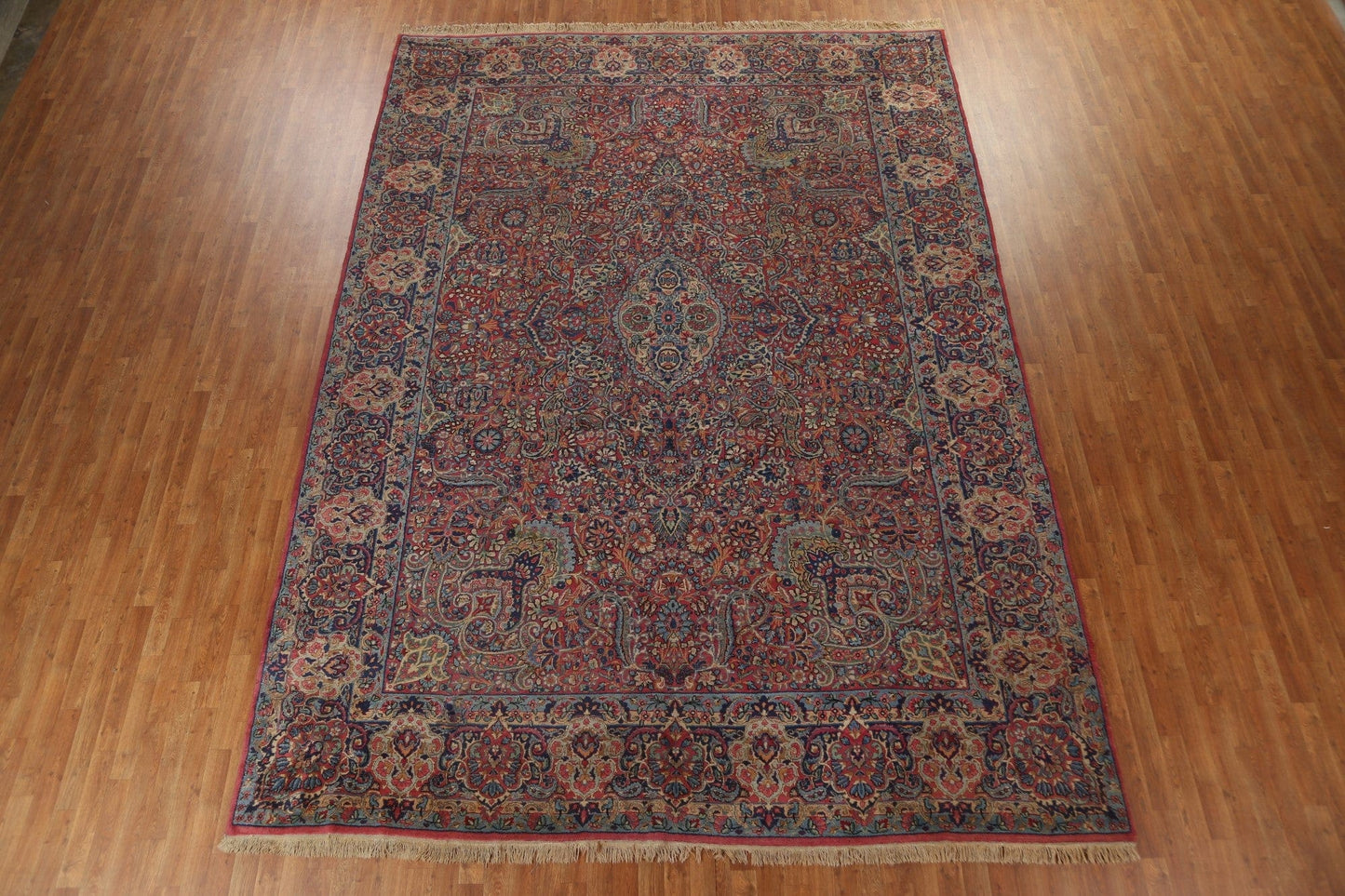 Antique Vegetable Dye Kerman Lavar Persian Area Rug 10x14