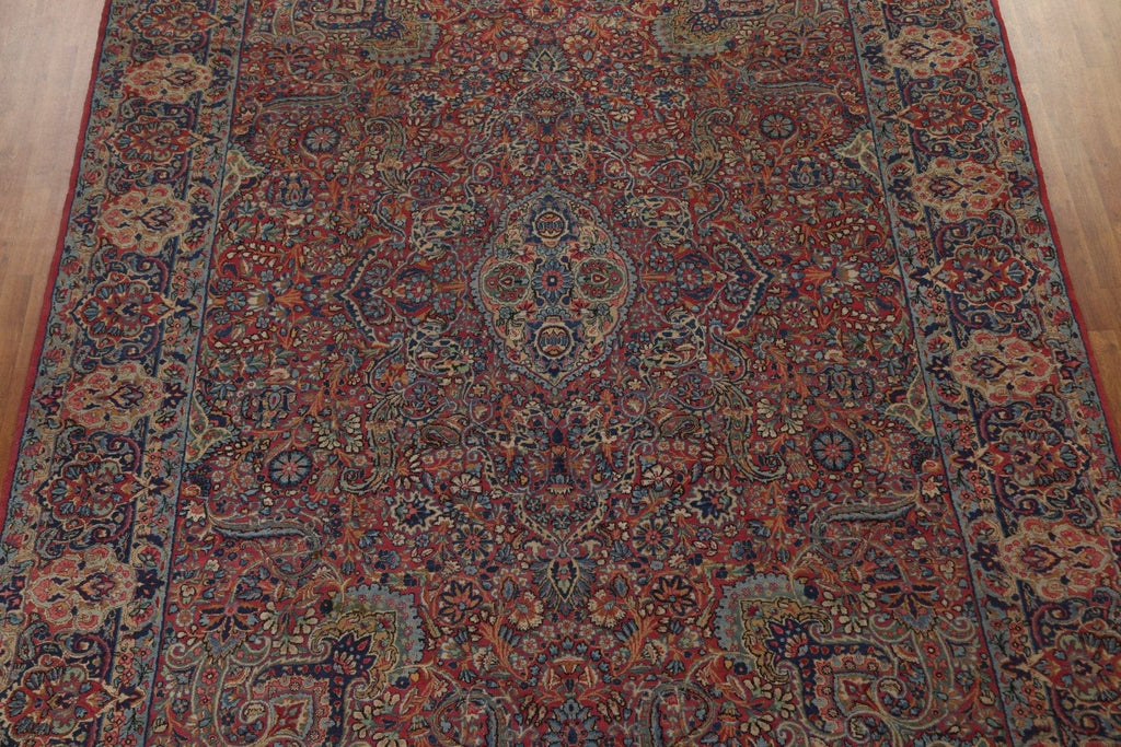 Antique Vegetable Dye Kerman Lavar Persian Area Rug 10x14