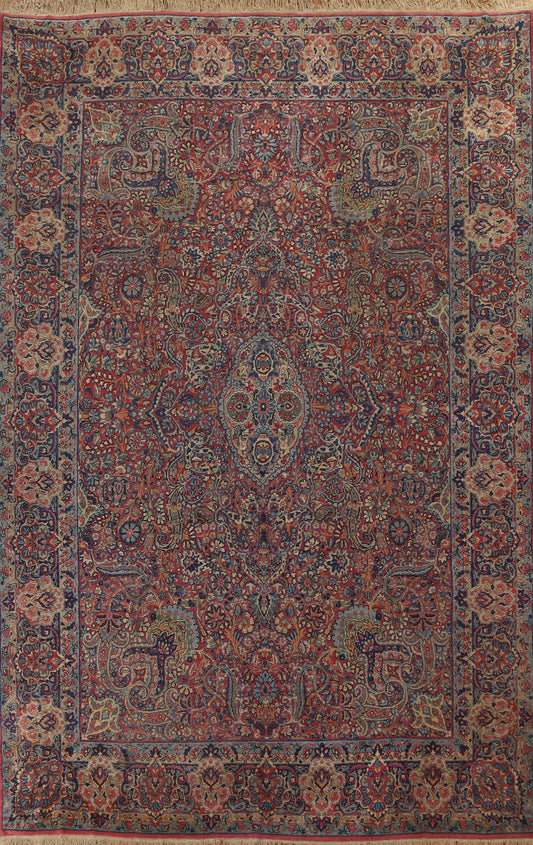 Antique Vegetable Dye Kerman Lavar Persian Area Rug 10x14