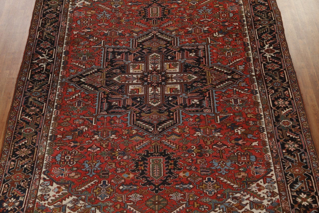 Geometric Vegetable Dye Heriz Large Persian Rug 10x16