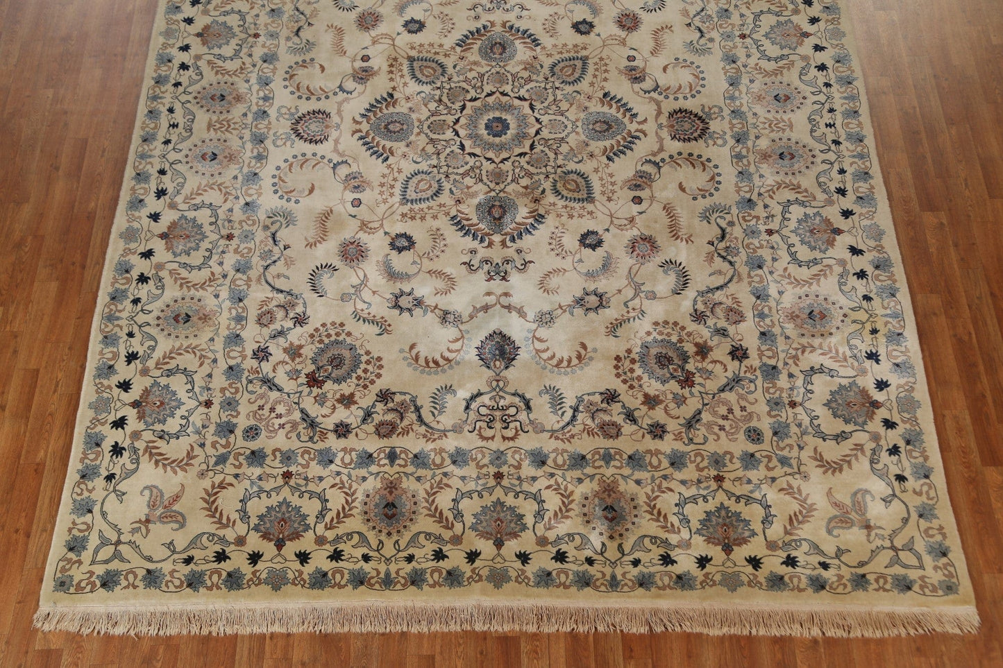 Vintage Floral Vegetable Dye Kashan Persian Area Rug 9x12