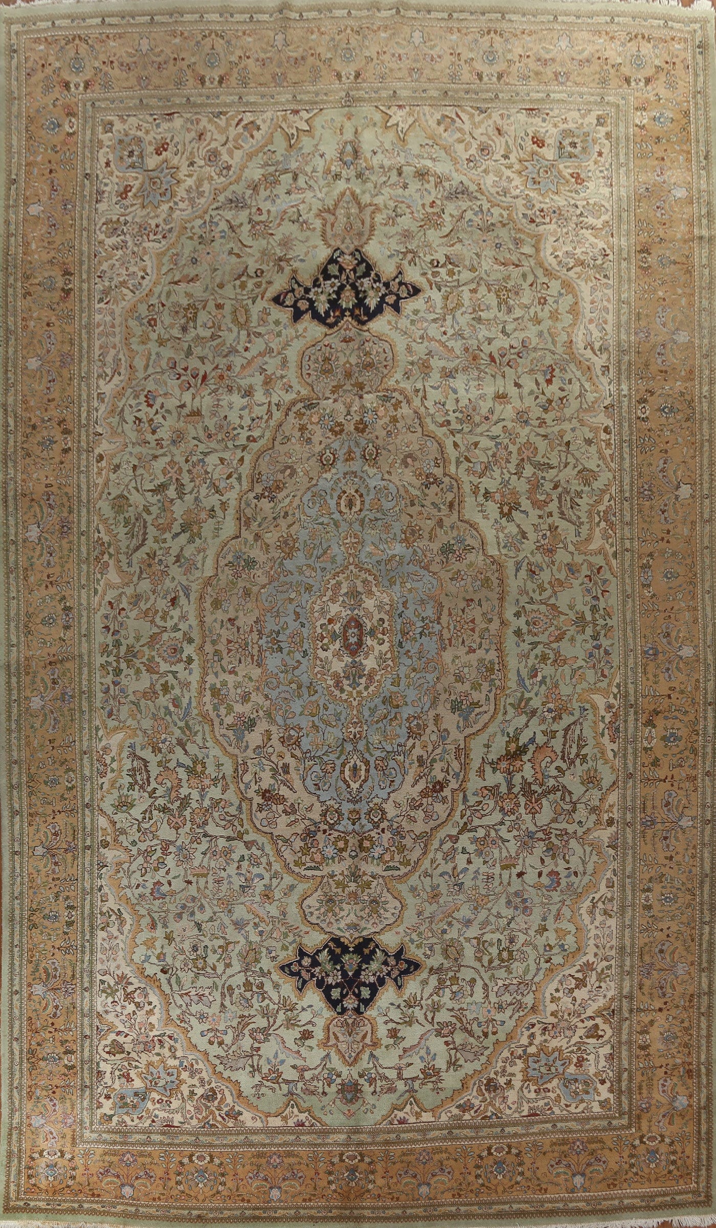 Vegetable Dye Tabriz Large Persian Rug 11x18