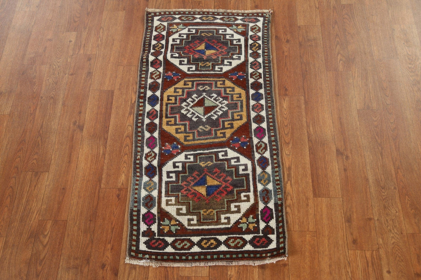 Geometric Handmade Anatolian Turkish Wool Rug 2x3