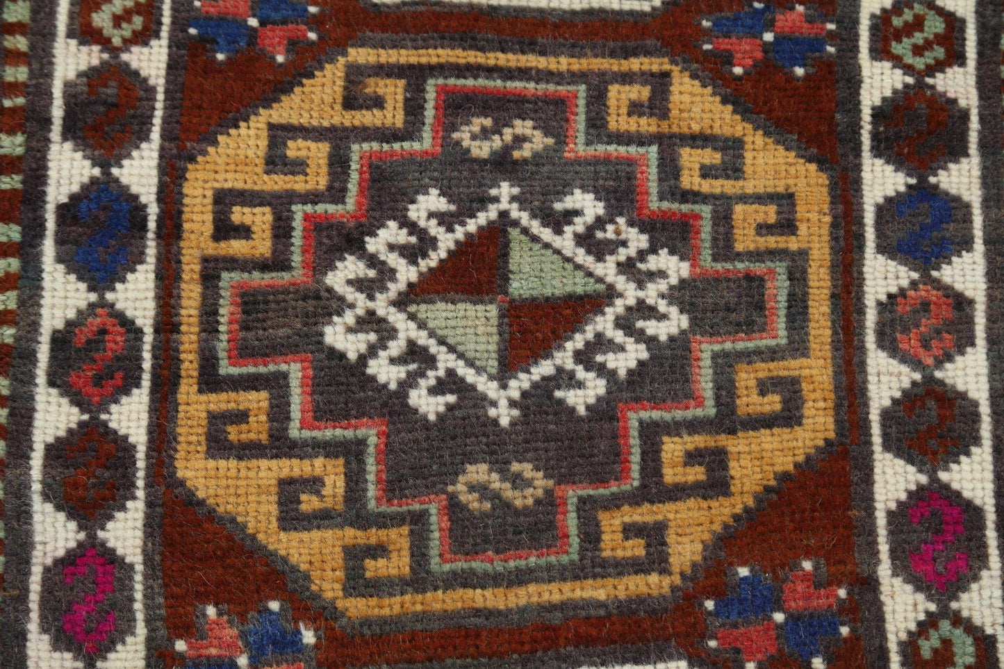 Geometric Handmade Anatolian Turkish Wool Rug 2x3