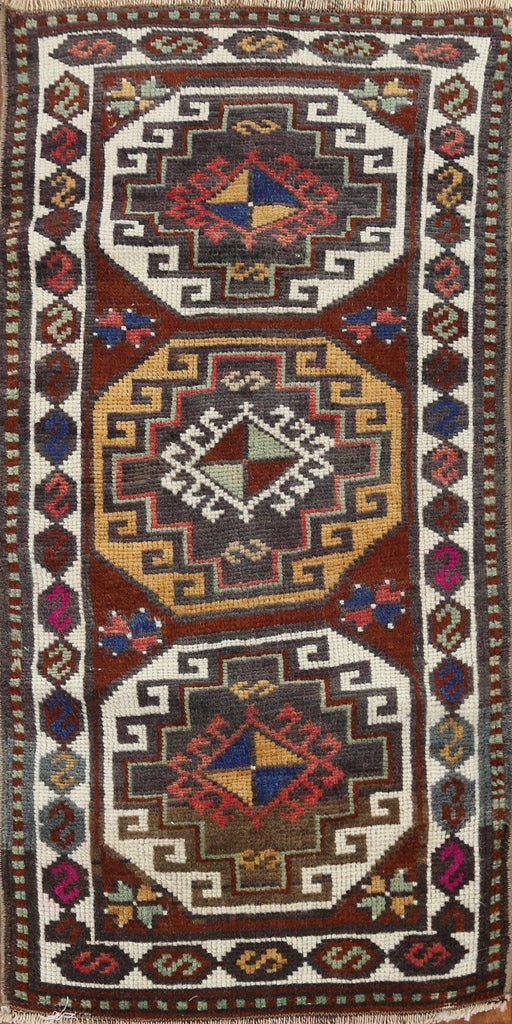 Geometric Handmade Anatolian Turkish Wool Rug 2x3