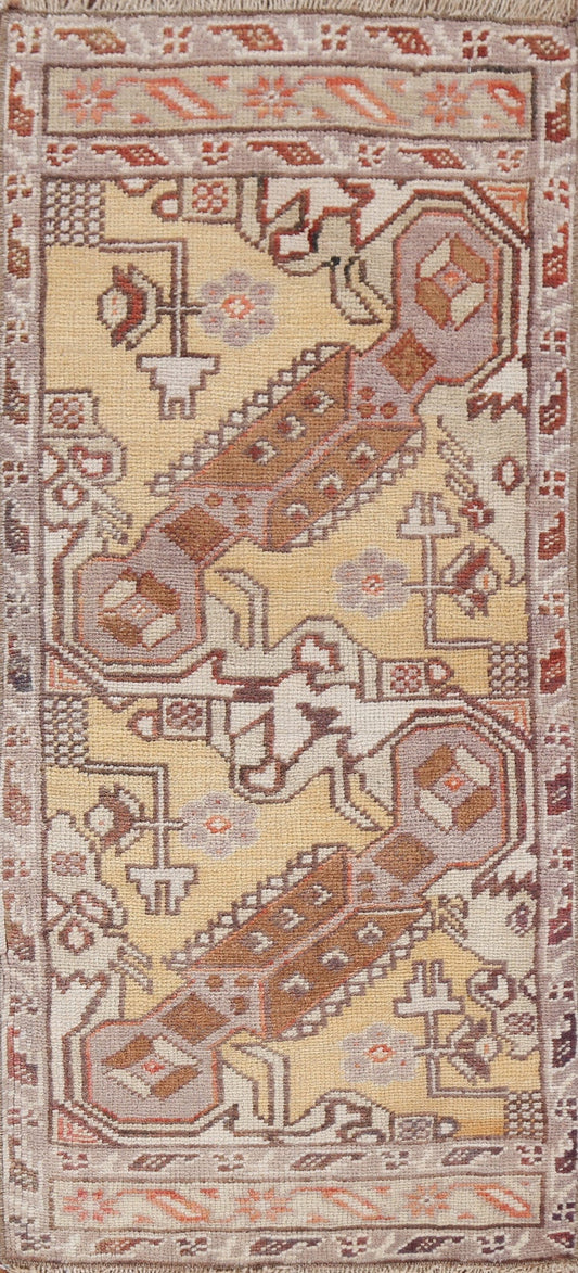 Geometric Wool Anatolian Oriental Area Rug 2x4