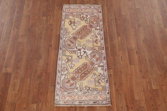 Geometric Wool Anatolian Oriental Area Rug 2x4