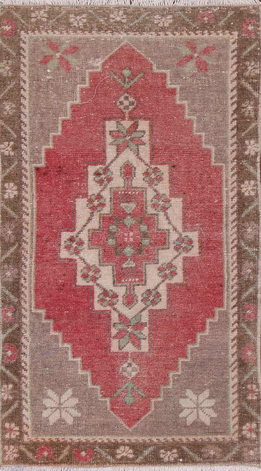 Geometric Anatolian Oriental Area Rug 1x3