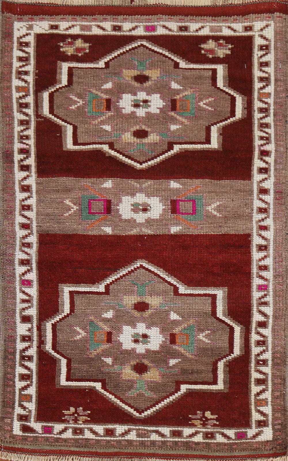 Geometric Anatolian Turkish Area Rug 2x3