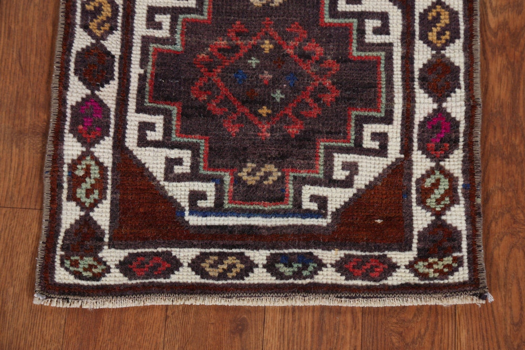 Geometric Anatolian Oriental Area Rug Wool 1x3