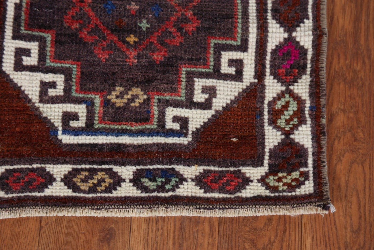 Geometric Anatolian Oriental Area Rug Wool 1x3