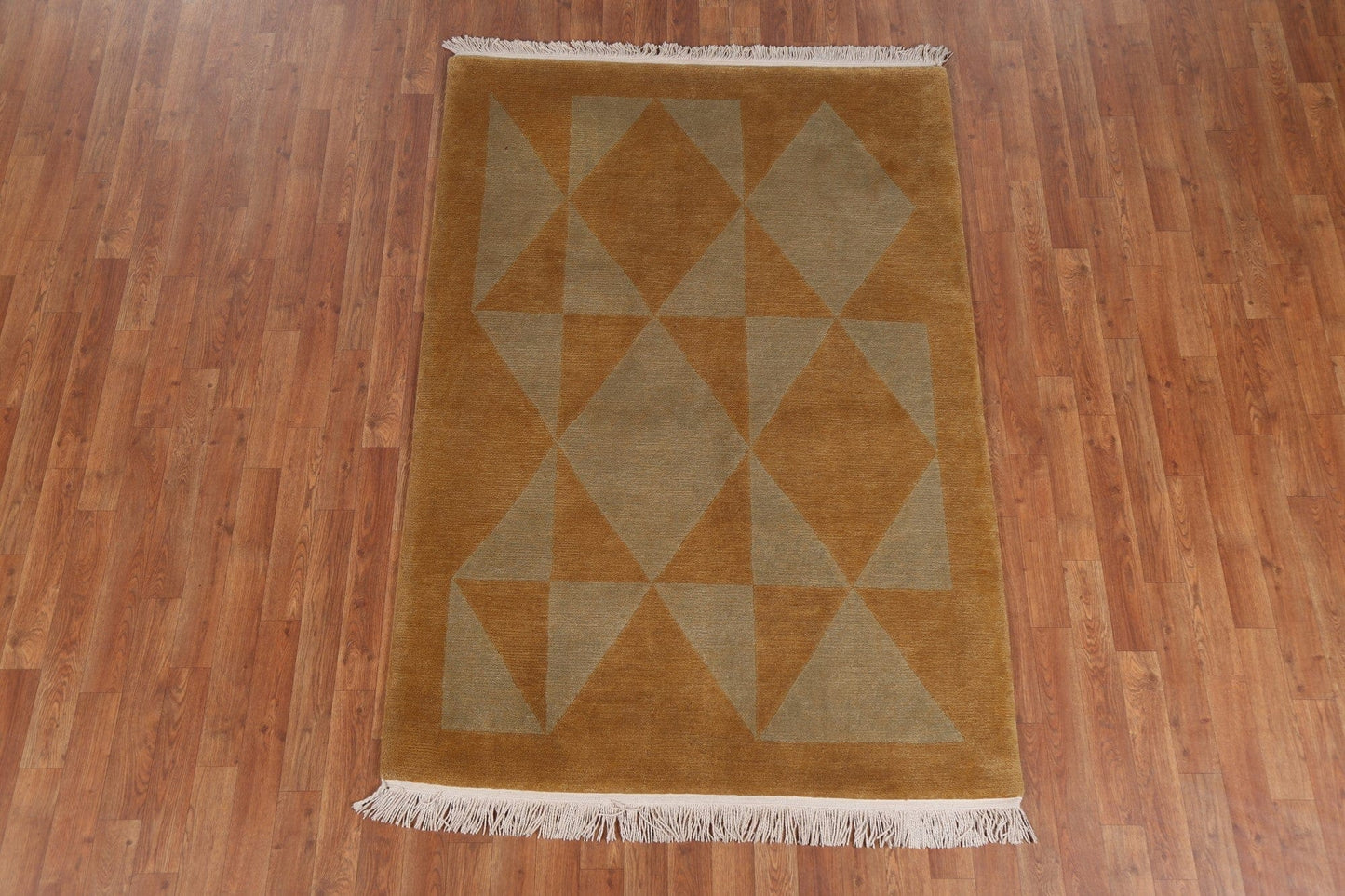 Geometric Nepalese Oriental Area Rug 4x6